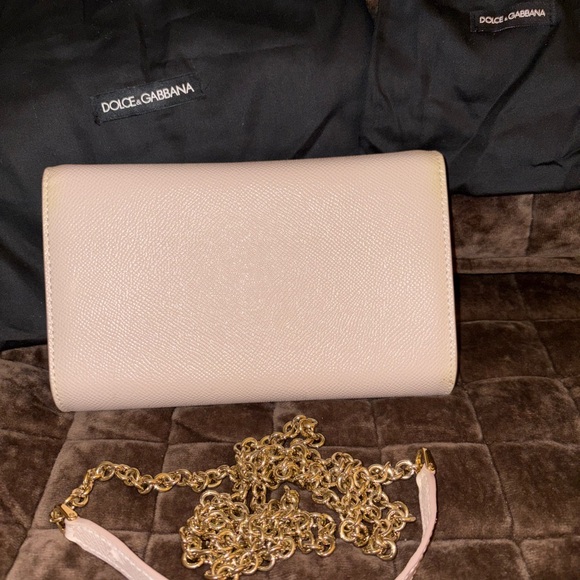 Dolce & Gabana mini crystal logo crossbody bag color powder - Picture 3 of 7